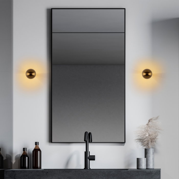 Opviq Lámpara de Pared de Metal Dorado